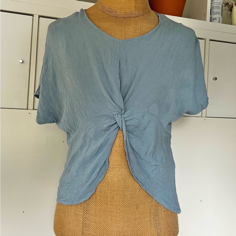 Style & Co Partial Crop Top